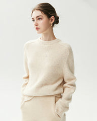 Pull oversize en 100 % cachemire à épaules marteau