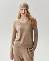 Pull en 100 % cachemire à col V