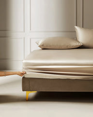 Ensemble de Drap-housse en Soie 22 Momme 3 Pièces