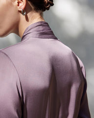 Blouse en soie 30 momme à tie-front