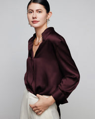 Chemise en soie décontractée femme 30 momme