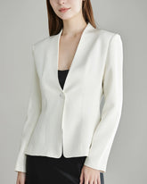 Blazer en Soie Sans Col 40 Momme