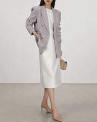 Robe Midi Sans Manches en Soie 40 Momme