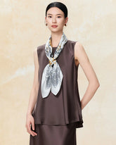 Foulard en Soie à Imprimé Animalier