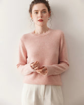 Pull en cachemire à col rond pour femme