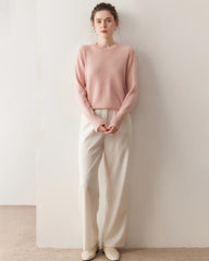 Pull en cachemire à col rond pour femme