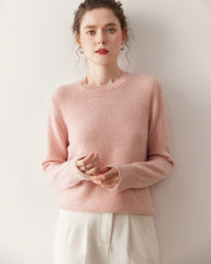 Pull en cachemire à col rond pour femme