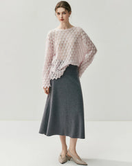 Pull Col Rond en Soie et Cachemire Respirant