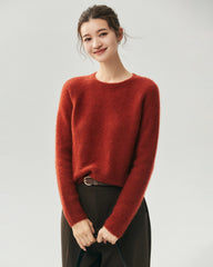 Pull en cachemire et soie à manches raglan