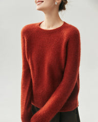 Pull en cachemire et soie à manches raglan