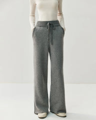 Ensemble gilet zippé en cachemire et laine pour femme