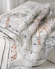 Foulard carré en soie Chorus Stellarum
