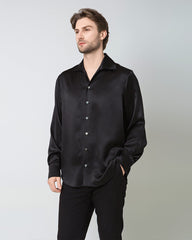 Chemise en Soie pour Homme à Manches Longues Classique