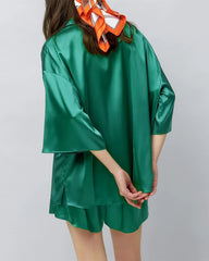 Ensemble de Pyjama Classique en Soie Grande Taille