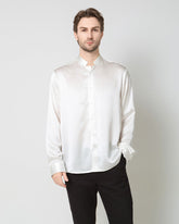 Chemise Classique en Soie pour Homme à Boutons