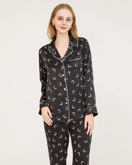 Pyjama en Soie Imprimé Lune Croissante