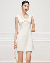 Robe mini en soie 40 mommes à col lavallière