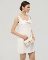 Robe mini en soie 40 mommes à col lavallière