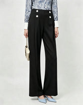 Pantalon large tailleur en triacétate