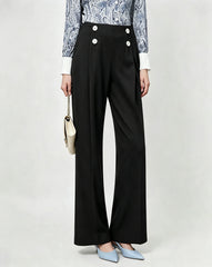Pantalon large tailleur en triacétate
