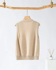 Gilet en Cachemire à Col V Profond