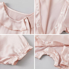 Col Claudine Combinaison en Soie pour Bébé