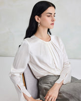 Chemisier en soie lavable élégant à enfiler