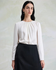 Chemisier en soie lavable élégant à enfiler