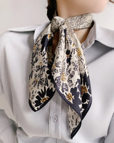 Foulard en soie vintage floral