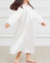 Chemise de nuit en soie à manches longues pour fille
