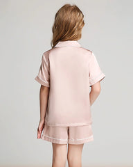 Pyjama en soie pour fille à manches courtes avec short