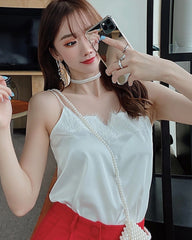 Camisole en Soie avec Dentelle