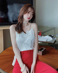 Camisole en Soie avec Dentelle