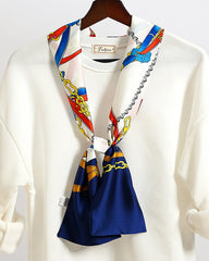 Écharpe en soie rectangulaire de luxe