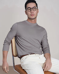 T-shirt Homme Manches Longues en Jersey de Soie