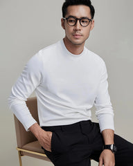 T-shirt Homme Manches Longues en Jersey de Soie