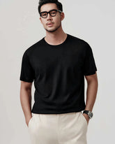 T-shirt en soie pour homme – Coupe décontractée