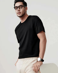 T-shirt en soie pour homme – Coupe décontractée