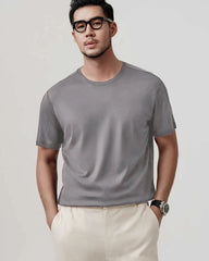 T-shirt en soie pour homme – Coupe décontractée
