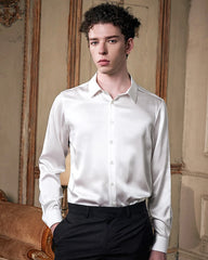 Chemise en soie homme lavable – manches longues