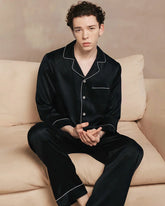 Ensemble de pyjama pour homme en soie lavable