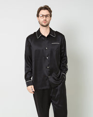 Pajamas en Soie pour Homme avec Bord Contrasté