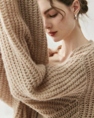 Cardigan oversize en soie et cachemire