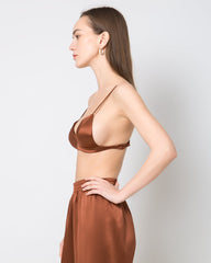 Soutien-Gorge Sans Fil en Soie Satinée 100% Doux et Respirant
