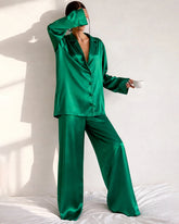 Pyjama en Soie Oversize Décontracté
