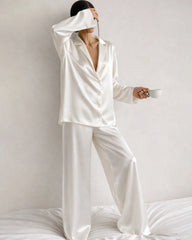 Pyjama en Soie Oversize Décontracté