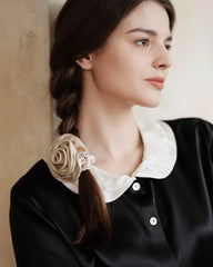 Chouchou en soie lavable – Rose