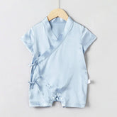 Combinaison en Soie pour Bébé à Manches Courtes