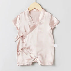 Combinaison en Soie pour Bébé à Manches Courtes