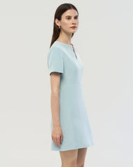 Robe en soie 40 momme coupe A à manches courtes